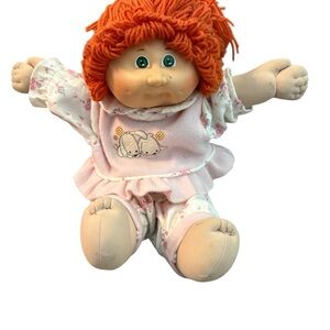 Original Vintage Cabbage Patch Kid with Orange Yarn Hair - Signed 1985